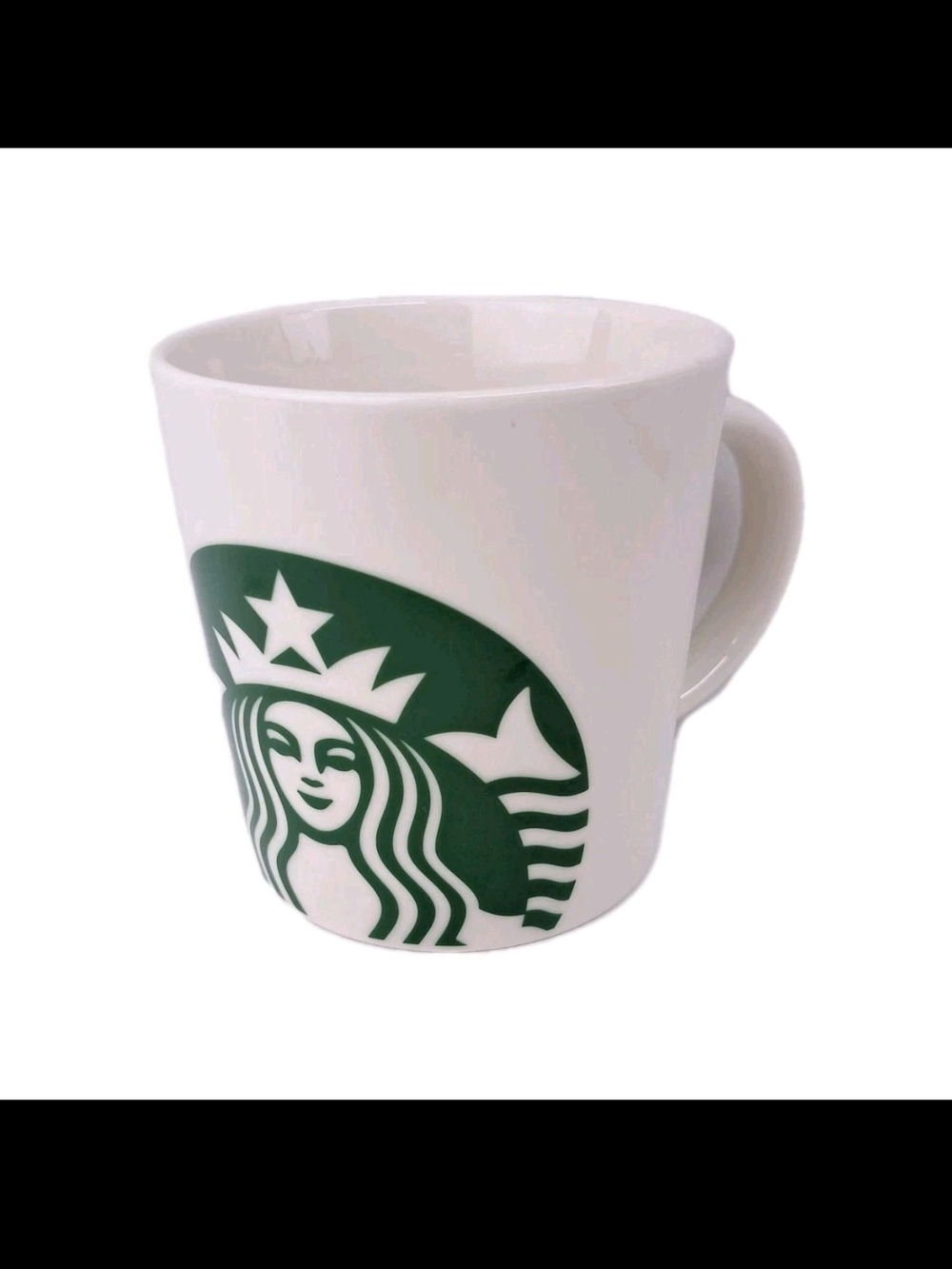 Starbucks White Mug with Green Siren Mermaid Logo